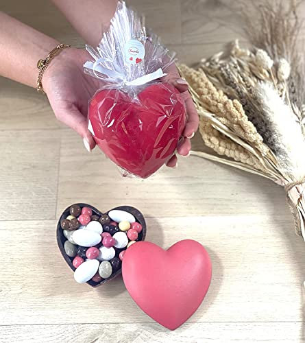 COEUR TOUT CHOCOLAT BONNE FETE GRAND MERE - COFFRET COEUR TOUT CHOCOLAT - CHOCOLAT CADEAU BONNE FETE MAMY MAMIE (Petit modèle 80g)