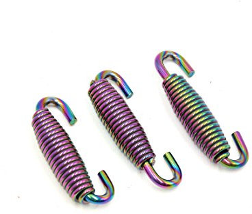 sourcing map 3stk.45mm Auspuffrohr Schwenkfeder Edelstahl Auspufffedern Auspuff-Federspanner Federhaken für Motorrad Roller ATV