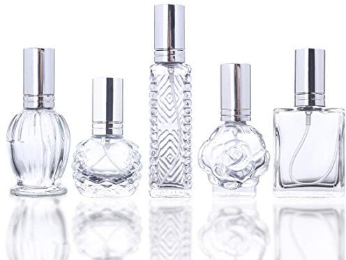 H&D HYALINE & DORA H&D Cristal Clair Vintage Vide Rechargeable Bouteille De Parfum Bouteille En Verre Atomiseur pour Cadeaux De Mariage Décor À La Maison Ensemble de 5