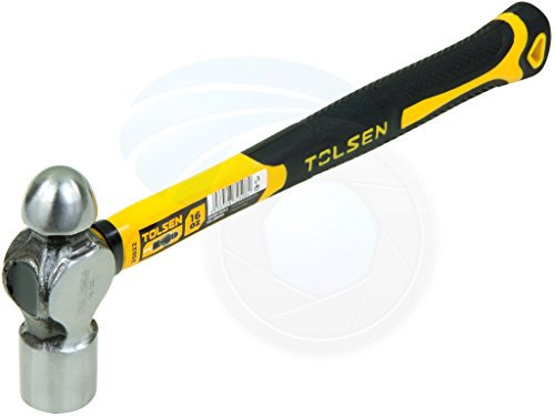 Ball Pein Hammer Fiberglass Handle 16Oz Carbon Steel Head