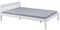 Inter Link – Holzbett - Massivholzbett - Doppelbett - Gästebett - Betgestell - Kiefer Massivholz - Weiß lackiert - 2 Liegeflächen - 140 x 200 cm - ohne Lattenrost - Vilmar
