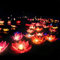 LEDMOMO Schwimmende Lotus-Laterne, Wunschkerze, Seerose, Kerze, Teelicht, Pool-Lichter, Blumenlaternen, Pool-Dekoration für Festivals, zufällige Farbe, 15 Stück
