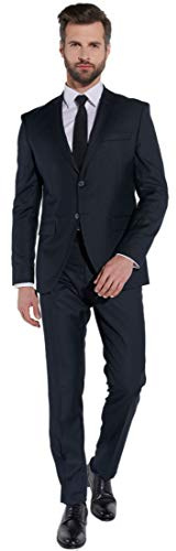Steffen Klein Herren Designer Anzug - Slim Fit - Größe 102 - Zweiteiler Business Anzug - Marine