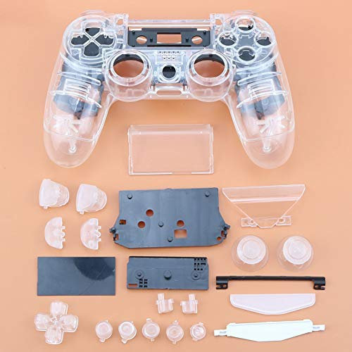Carcasa completa con botones para mando inalámbrico PS4 JDM-011 JDM-001 (transparente)
