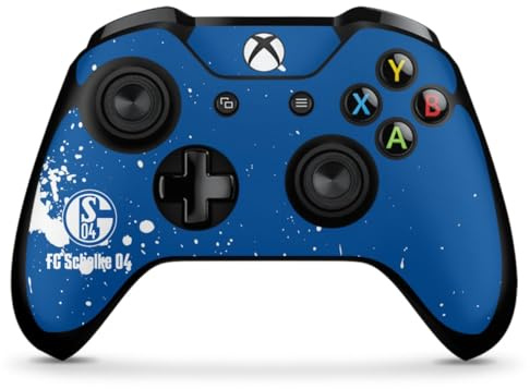 DeinDesign Skin kompatibel mit Microsoft Xbox One X Controller Folie Sticker Bundesliga FC Schalke 04 Fußball
