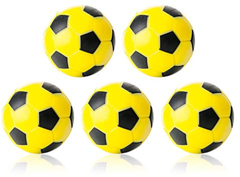 Unbekannt Kickerball, Winspeed by Robertson 35 mm, gelb / schwarz, Set mit 5 Stück.