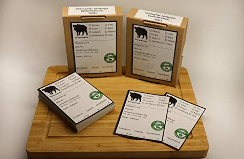 wilde-aufkleber.de | 100x Schwarzwild Premium-Wildbret-Tiefkühletikett zur professionellen Etikettierung von Wildfleisch Wildbretaufkleber | Wildetikett