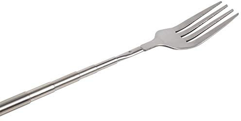 BBQ Fork, BBQ Spatula Fork, Stainless Steel Long BBQ Fork Non Bacteria BBQ Tools Fork Extendable BBQ Fork, for Home Use for Restaurants