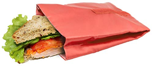 Nerthus FIH 737 Wiederverwendbare Sandwich Tasche Koralle umweltfreundlich waschbar für Lebensmitteltransport