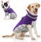 AOFITEE Großer Hundemantel, Warme Hundewinterjacke mit Eingebautem Geschirr, Reflektierender Hundemantel Schneeanzug für den Winter, Winddichte Hundefleecejacke für Französische Bulldogge