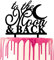 CARISPIBET decorating cake topper with script To the Moon and back cake decoration tool acrylic