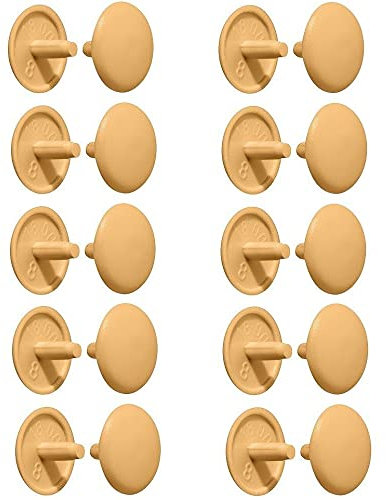 cyclingcolors 20x Abdeckkappe Schraubenkappen Kopflochbohrung Abdeckung Kunststoff Senkkopf PZ2 Möbel (Kiefer)