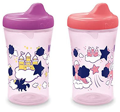 NUK Hide 'n Seek Hard Spout Cup | Sippy Cup with Color-Changing Designs | 2 Pack