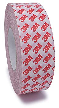 gws 3M GPT-020F Doppelseitiges Klebeband mit Polyester-Träger; Länge: 50m Breite: mm; Temperaturbeständig; Soforthaftend; Multifunktional (50 m : 50 mm)