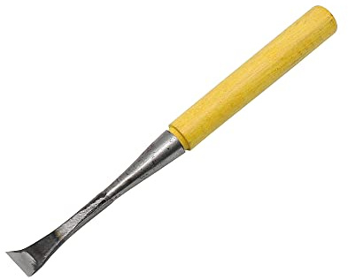 1 x Löffelförmiges Schnitzmesser, Hartholzgriff, Holzbearbeitung, Hobby, Kunst, Handwerk, Handwerk, Werkzeug, handgeschmiedete Graviermeißel (20 mm)