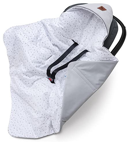Pepi - Einschlagdecke Babyschale - 90x90 cm - Kinderwagen Decke - Babyschale Decke - Baumwolle Babydecke für Autositz - Babyeinschlagdecke