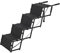 [en.casa] Hundetreppe Colchester Haustiertreppe Einstieghilfe 4-stufig faltbar bis 55 kg für kleine und große Hunde Metall/Polyester Schwarz