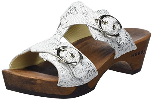 woody Damen Leonie Holzschuh, Blanco, 40 EU