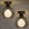 ZMH Deckenlampe Vintage Deckenleuchte Flur - 2ER Retro Flurlampe Industrial Schlafzimmerlampe Schwarz Metall Lampenschirm Küchenlampe E27 Fassung max.40W Deckenbeleuchtung für Gang Schlafzimmer Küche