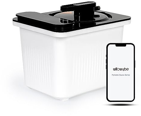 WILLOWYBE Sauna de vapor personal portátil para el hogar, spa, vaporizador King Power Pot de 4 L con control Bluetooth (solo generador de vapor)