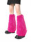 XEPST Faux Fur Fuzzy Leg Warmers Furry Boot Covers for Women, Warm Fuzzy Boot Cuff Boot Sleeves Y2k Leg Warmers for Party Costumes - Rose red