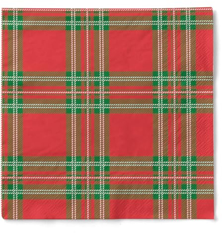 Mank Tissue Servietten 3-lagig 40 x 40 cm 1/4-Falz ideal für Gastronomie und Feiern Weihnachten Advent 100 Stück Charles