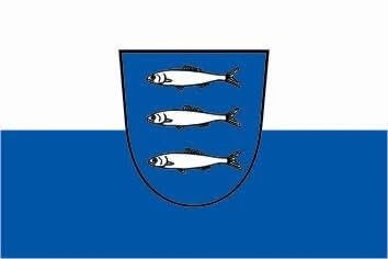 Aufkleber Flagge Heringsdorf (Usedom) 8 x 5 cm Sticker Flagge Fahne