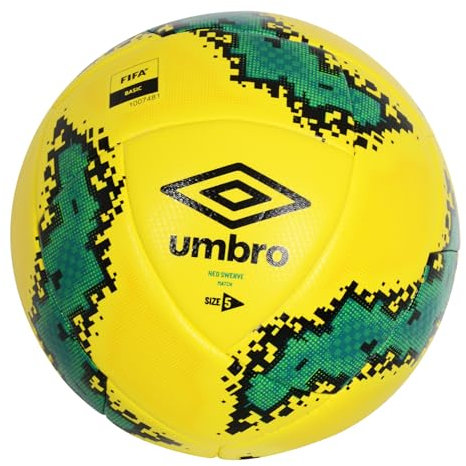 Umbro Neo Swerve Match FB Fußball, Größe 5, Gelb/Schwarz/Blaugrün