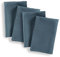 Solino Home Servietten aus 100 % reinem Leinen, 50,8 x 50,8 cm, maschinenwaschbar, für drinnen und draußen, handgefertigt, Pfauenblau, 4 Stück