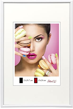 IDEAL TREND Photo Style Kunststoff Bilderrahmen Fotorahmen Wanddeko Collage Foto Poster: Farbe: Weiß | Format: 15x20