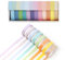 WeddHuis 12 Rollos Washi Tape Set, Cinta Adhesiva Decorativa, Cinta Washi de Colores para Scrapbooking, Manualidades y Bullet Journals (2m x 7,5 mm/Rollo) (Multicolor)