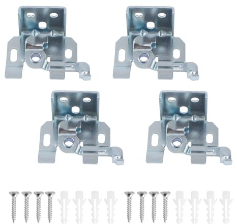 INCREWAY Lot de 4 supports de fixation pour stores romains, avec design pivotant, pour stores vénitiens araignée, cadre de fixation pour fixation sur le dessus ou le visage