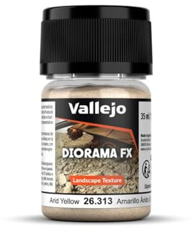 Vallejo AV Diorama FX 35 ml, Landschaftsstrukturen, Arid Gelb, 0,1–0,6 mm
