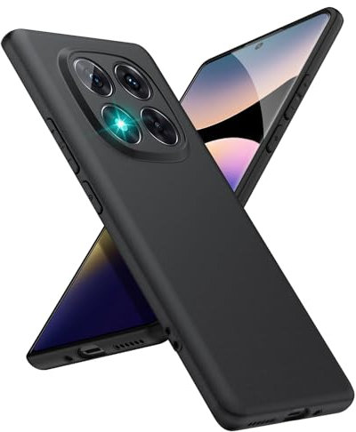 SineOrdo Funda Compatible con Xiaomi Redmi Note 14 Pro 5G / Poco X7 5G Case,Carcasa Xiaomi Redmi Note 14 Pro 5G / Poco X7 5G Funda Móvil Ultrafina Suave Silicona TPU Cover Resistente - Negra