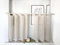 Daliena Lot de 2 rideaux brise-bise - Courts - Aspect lin - Modernes - Avec passants semi-transparents - Couleur unie - (l x H 60 x 45 cm) - Sable