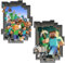 Miinnecraft Wall Stickers, 2PCS DIY Creative Wall Decals Stickers 3D Wallpaper Stickers for Kids Cartoon Game Wall Sticker Kids Bedroom Playing Room Wall Decor Removable Glass Stickers (60x40CM)