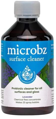 MICROBZ SURFACE CLEANER | 250ml Concentrate - Makes 25 Bottles | Natural Probiotic All-Purpose Multi Surface Cleaner for Home Kitchen & Bathroom, Eco-Friendly Cleaning Solution, Pets & Children Safe