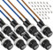 EPLZON 6X30mm Schwarz Schraubverschluss Sicherungshalter 250 VAC 10 A 125 VAC 15 A mit vorgelöteten Drähten und 10A/15A Schnellblas Glas Sicherung Kit
