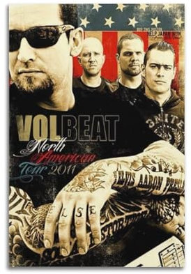 VolBeat Musikalbum-Cover, Rock-Wand-Collage-Set, Band-Poster, ästhetische Poster, Albumcover, signierte limitierte Poster, Leinwand-Wandkunst für Wanddekoration, 30 x 45 cm