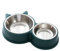 Cuencos para gatos, para mascotas, compacto, resistente, antideslizante, con forma de oreja de gato, plato de alimentación para perros de 11.81 x 5.51 x 1.97 pulgadas, suministros para
