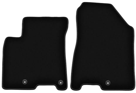 Wielganizator Velours Vorne Fußmatten passend für Kia NIRO (2016-) | Qualität: Basic - Genaue Passform, rutschfeste Untregrund 2-teilig - Schwarz