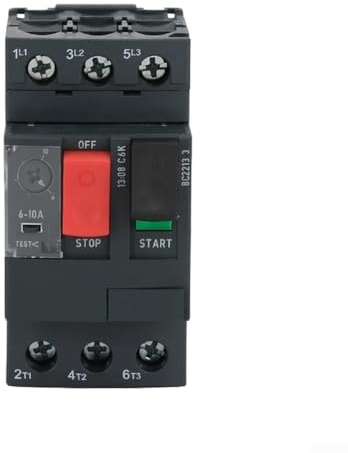 Interruttore di circuito del motore, interruttore magnetico termico di protezione da cortocircuito per motori trifase monofase da 0,37 kW a 15 kW (GV2ME06C1-1.6A)