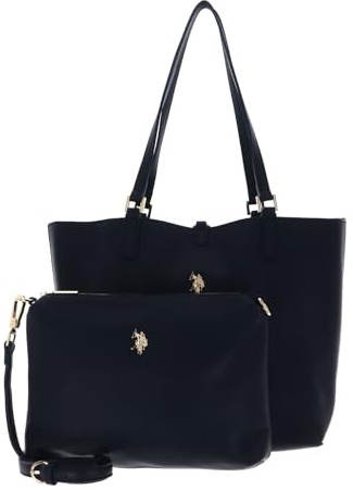 U.S. POLO ASSN. Shopper Schultertasche Rogersville Reversible Shopping Bag Navy + Chain dunkelblau mehrfarbig