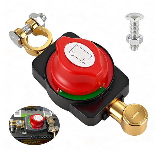 Batteriseparationsbrytare 12V-48V, vattentät batteriseparationsbrytare för bil, motorcykel, lastbil, båt, husvagn, buss, båt, resor
