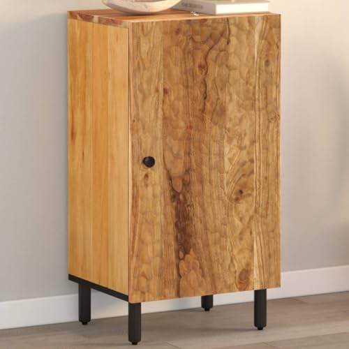 YuuSsea Beistellschrank 40x33x75 cm, Massivholz Akazie, Natur-Finish, Kommode mit Stauraum, für Wohnzimmer, Flur, Esszimmer