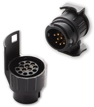 KARFIXON 7 auf 13 pol und 13 auf 7 pol Adapter Stecker Nach ISO 1724 und 11446 Genormt Anhänger Adapter 7 auf 13 polig und 13 auf 7 polig 12V für KFZ Anhänger