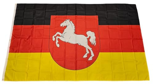 Fahne Flagge Niedersachsen XXL DICKE QUALITÄT MIT 3 ÖSEN - 150 x 250 cm