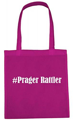 Reifen-Markt Tasche #Prager Rattler Größe 38x42 Farbe Pink Druck Weiss