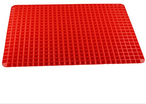 Wingogo Silicone Baking Mat Red Pyramid Pan Heat Resistant Non-Stick Healthy Cooking Mat