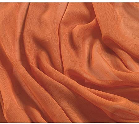 Paar Gardinen Boucle 70 x 150 cm (100% Polyester). Erhältlich in verschiedenen Farben. Arancio
